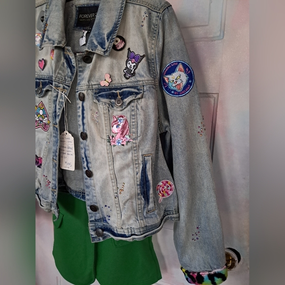 Lisa Frank- custom RAGE Jacket- NEW CUFFS! KAWAII Lisa Frank themed- PRICE FIRM - Picture 8 of 10
